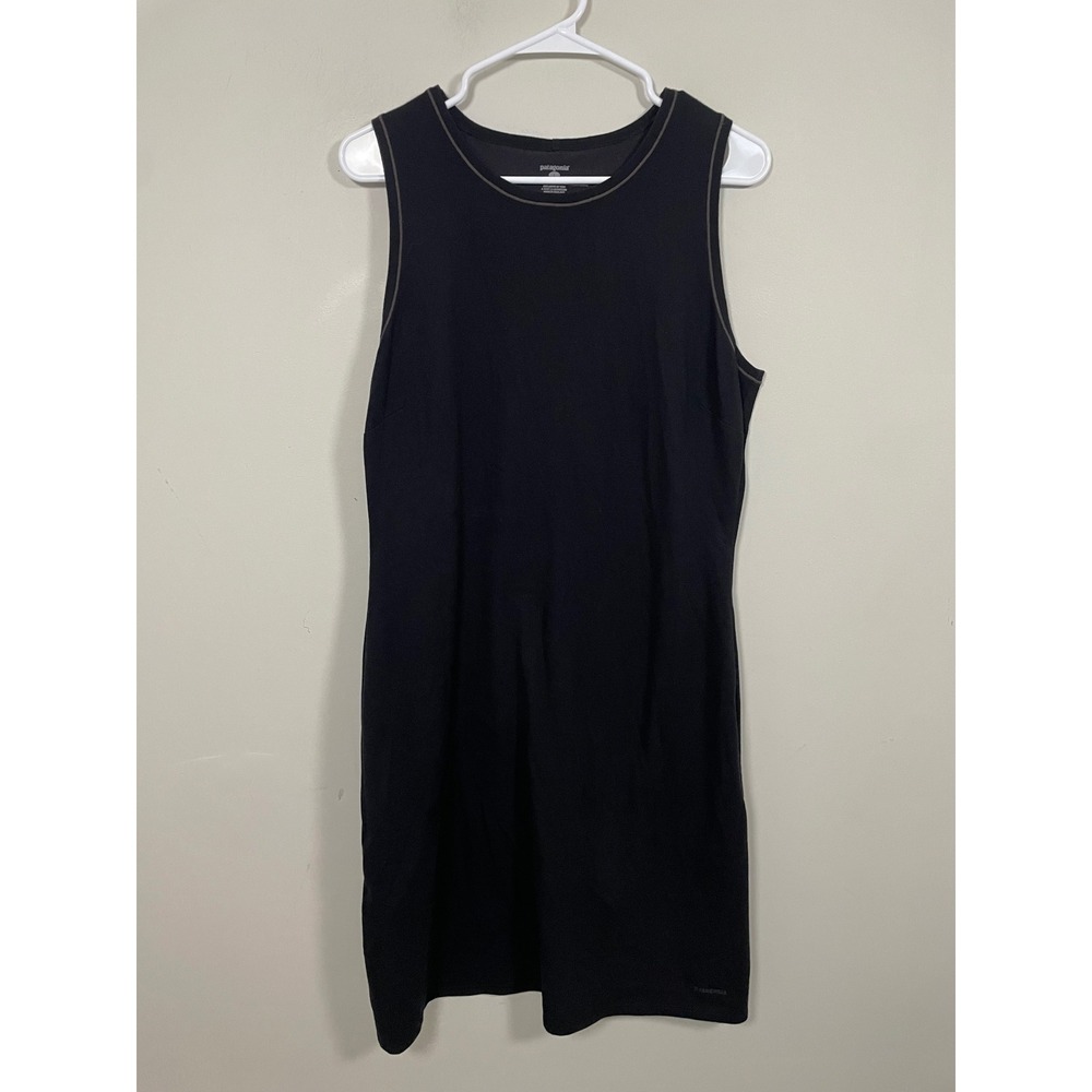Patagonia Sleeveless Organic Cotton Blend Casual Dress in Black Size Large